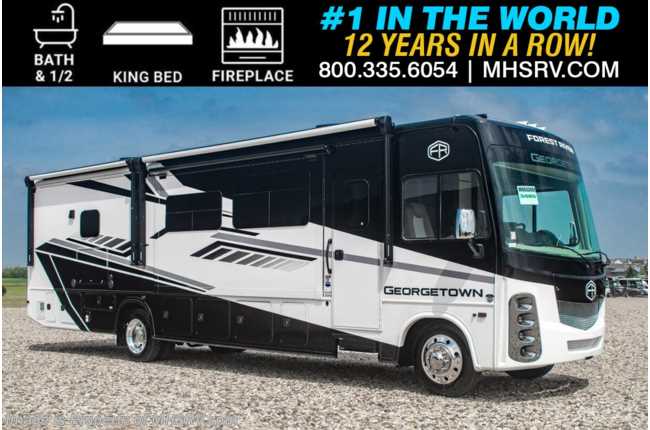 2025 Forest River Georgetown GT5 34H5 Bath &amp; 1/2 RV W/ King Bed, Fireplace, Theater Seats, Washer/Dryer &amp; More