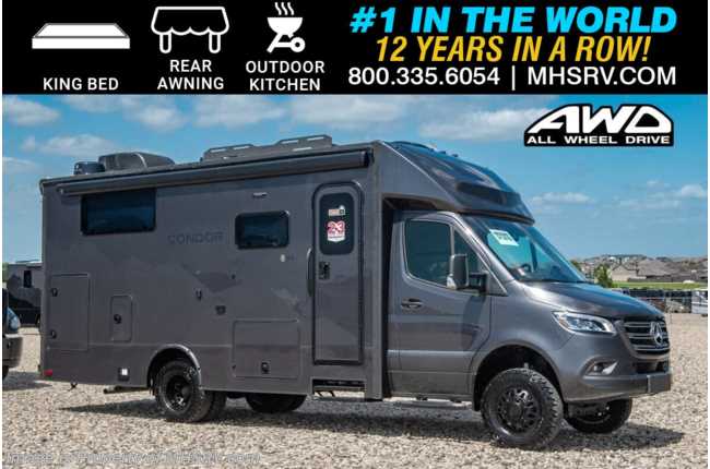 2026 Entegra Coach Condor 23S All-Wheel Drive (AWD) Luxury B+ W/ Outdoor Kitchen, Rear Awning, Solar, Lithium Battery, Cab TV &amp; More