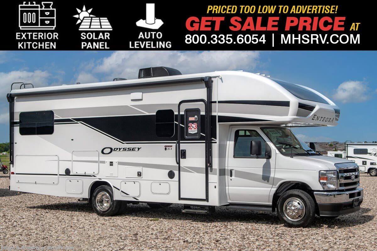 2026 Entegra Coach Odyssey 25R W/ Ext. Kitchen, Auto Leveling, Solar, Theater Seating, 2nd House Battery, Bedroom TV &amp; More