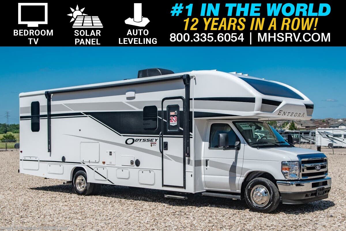 2026 Entegra Coach Odyssey 30Z W/ Auto Leveling, Solar, Bedroom TV, 50" TV W/ Fireplace, Theater Seats, 2nd House Battery &amp; More