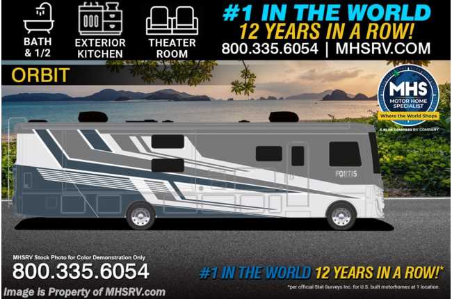 2026 Fleetwood Fortis 36T Bath &amp; 1/2 Media Room RV W/ 26K Chassis,  Outside Kitchenette, Power Drivers Seat &amp; More!