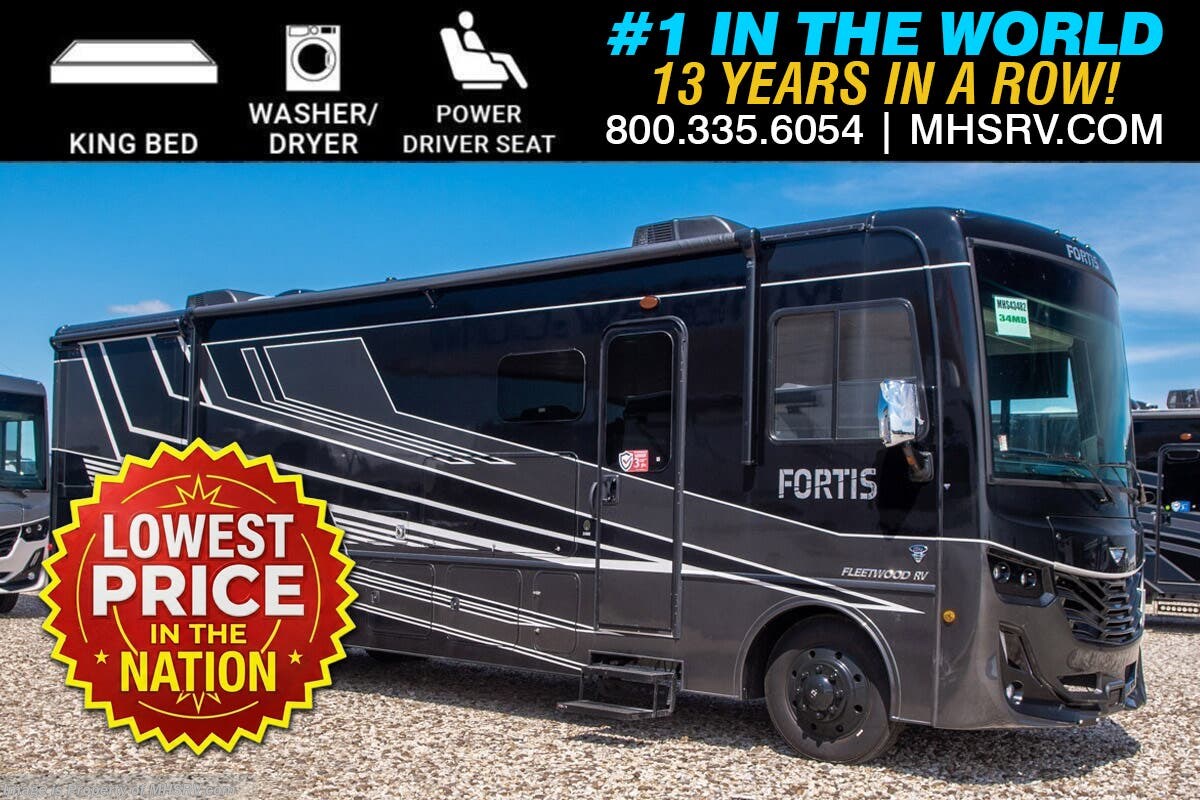 2026 Fleetwood Fortis 34MB W/ King Bed, W/D, Pwr Driver Seat, Blackout Pkg. &amp; More