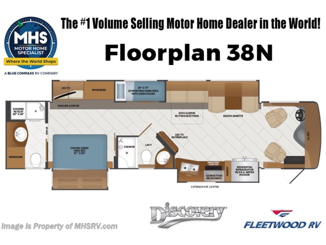 38 Rv 2026 Fleetwood Discovery 38N #MHS43407 - For Sale in Alvarado, TX