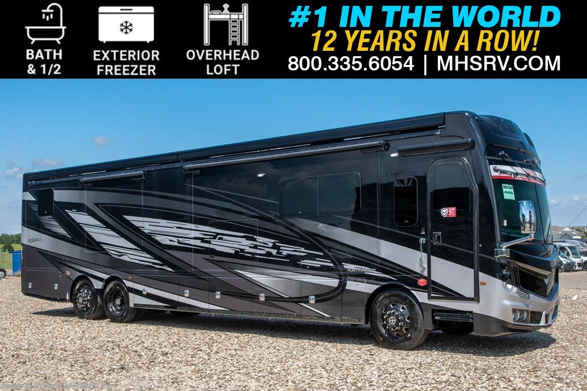 2026 Fleetwood Discovery LXE 44S Bath &amp; 1/2 W/ Ext. Freezer, 2nd Awning, OH Loft, Starlink, Blind Spot Detect., U-Shaped Dinette &amp; More.