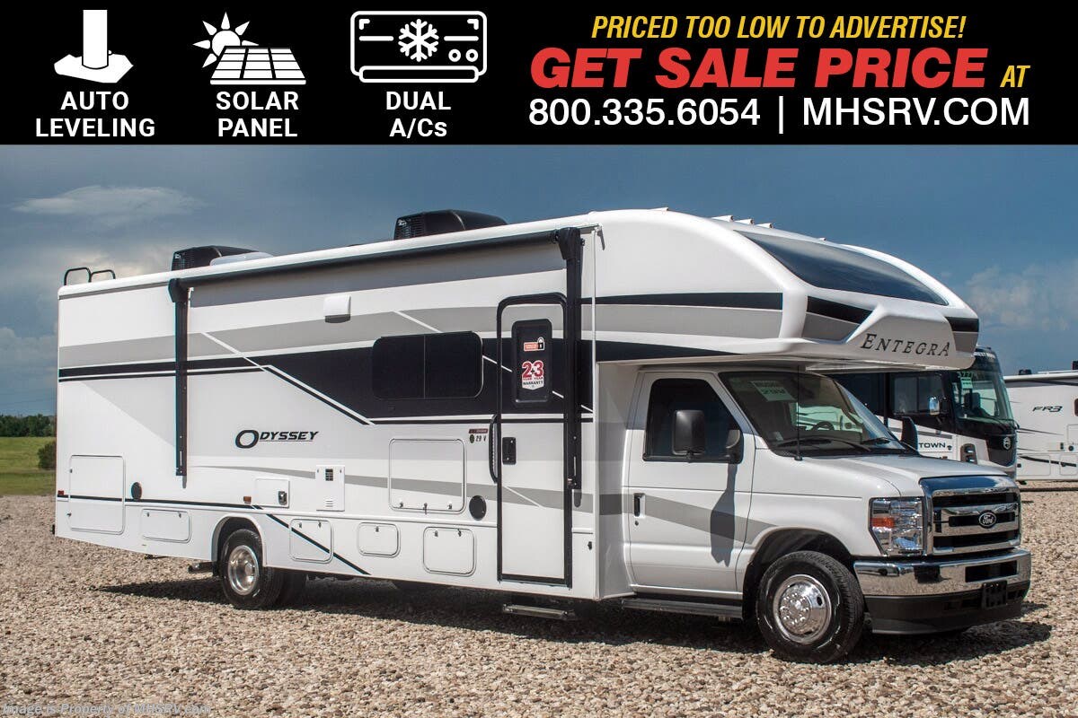 2026 Entegra Coach Odyssey 29V W/ Auto Leveling, Solar, Theater Seating, Dual A/Cs, Bedroom TV, 2nd House Battery &amp; More