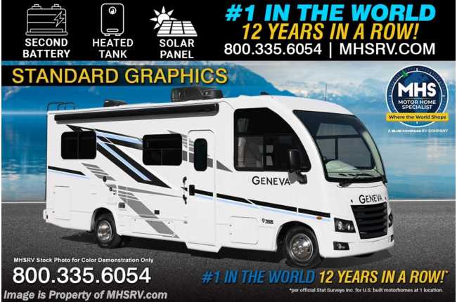 2026 Thor Motor Coach Geneva 24VS W/ Second House Battery, Heated Tanks, Solar, AGS &amp; More
