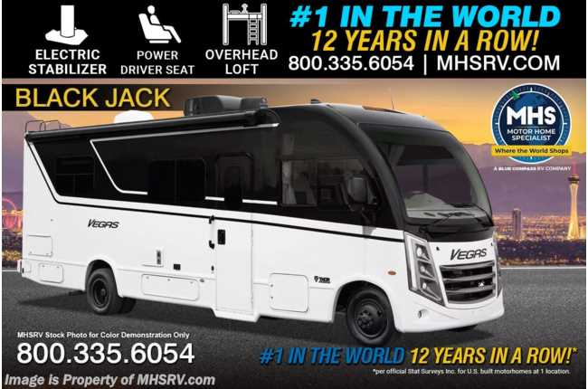 2026 Thor Motor Coach Vegas 26.1 W/ 50 State Generator, Electric Stabilizer System, Ext. Griddle, Pwr Drivers Seat, OH Loft &amp; Theater Seats