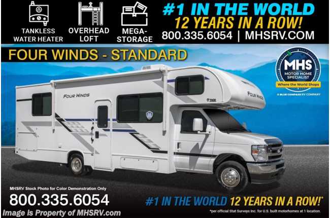 2026 Thor Motor Coach Four Winds 28G W/ 50 State 4.0 Generator, Tankless Water Heater, OH Loft, MEGA-Storage &amp; More
