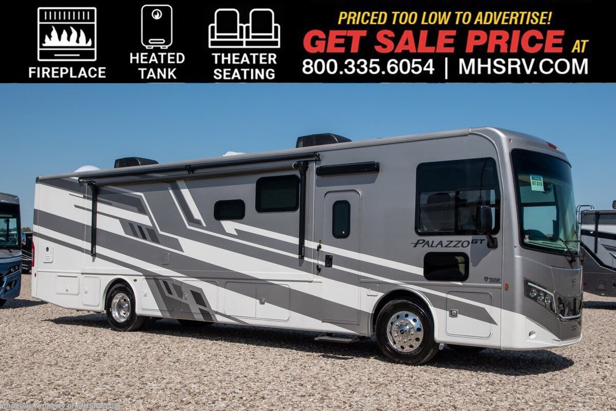 2026 Thor Motor Coach Palazzo GT 37.5 Bath &amp; 1/2 RV W/ Fireplace, Theater Seats, Heated Tanks,  Stealth Pkg., 3 Camera Monitoring &amp; More