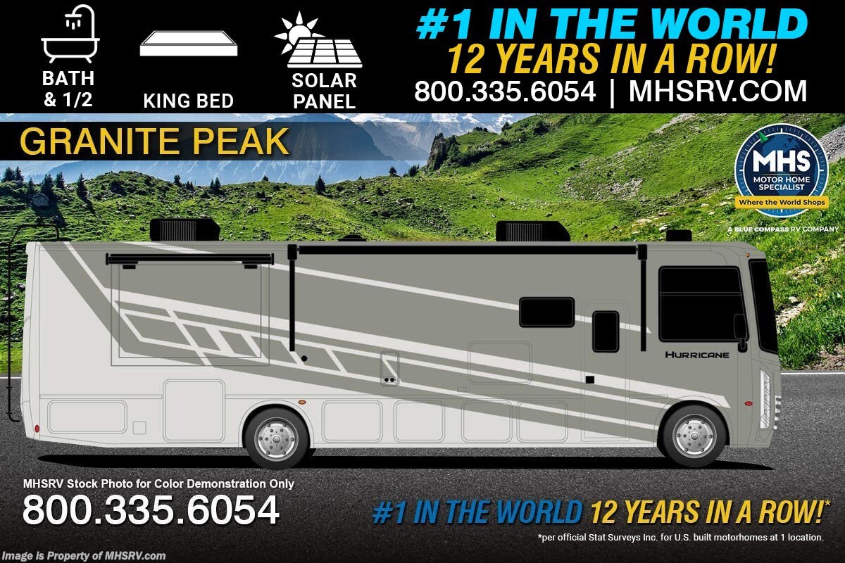 2026 Thor Motor Coach Hurricane 35G Bath & 1/2 RV W/ King Bed, Solar ...