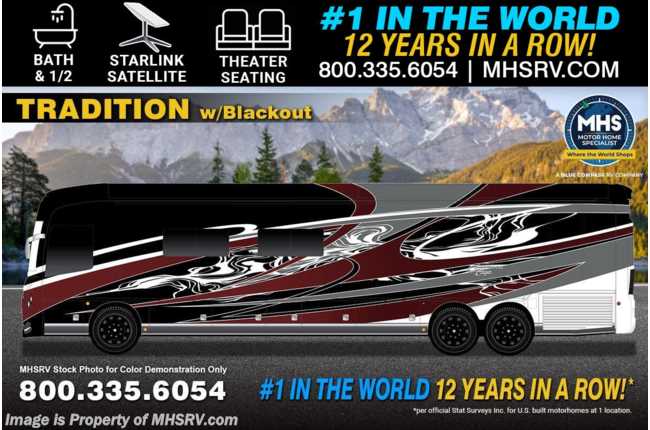 2026 American Coach American Eagle 45K Bath &amp; 1/2 W/ Starlink, Theater Seats, Dual Power Trays, Tech. Pkg., Ext. Freezer &amp; More