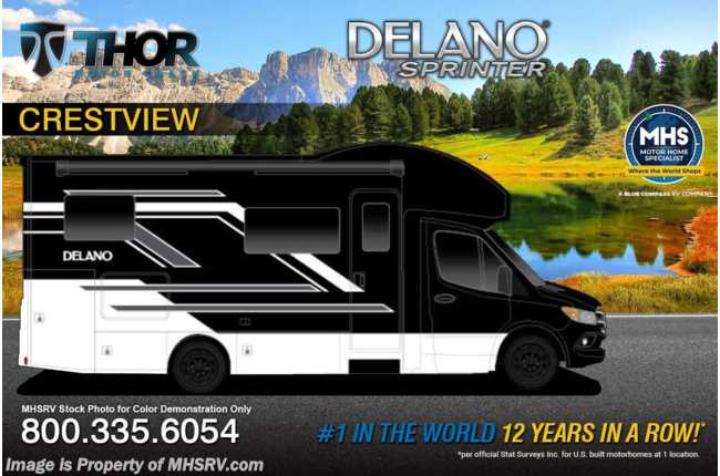 2026 Thor Motor Coach Delano Sprinter 24TT Sprinter Diesel RV W/ Blind Spot Detection, 4500 Premium Chassis, Auto Leveling &amp; More