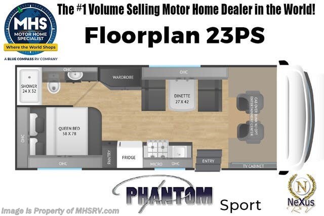 Floorplan of 2026 Nexus Phantom Sport 23PS