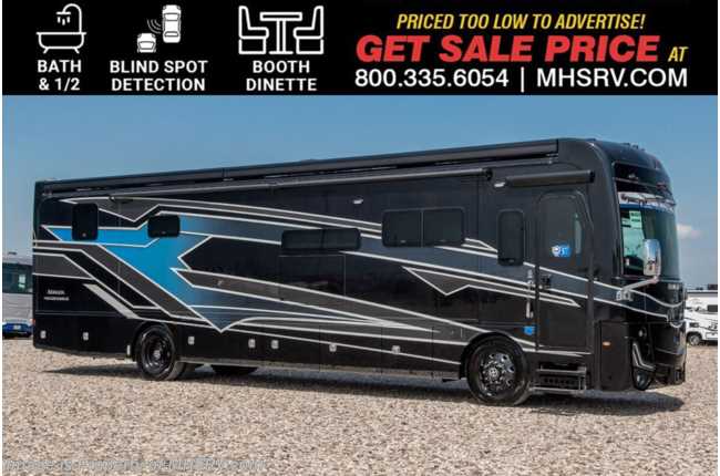 2026 Holiday Rambler Armada 40M Bath &amp; 1/2 W/ Blind Spot Detect, Booth Dinette, Motion Pwr Lounge, Heated Tile Floor, 2nd Patio Awning, Blackout &amp; More