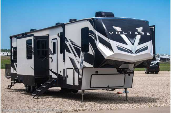 2022 Dutchmen Voltage 4225 Bath &amp; 1/2 Toy Hauler W/ Theater Seats, King Bed, Fireplace, Alum. Wheels &amp; More