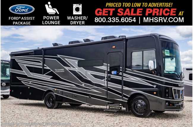 2026 Holiday Rambler Vacationer 33C W/ Ford Tech. Pkg., Motion Pwr. Lounge, W/D, 3 Burner Range, Solar &amp; More