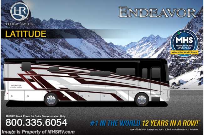 2026 Holiday Rambler Endeavor 38N 2 Full Bath Bunk Model RV W/Technology Pkg, 3 A/C&apos;s, Dishwasher, OH Loft  &amp; More