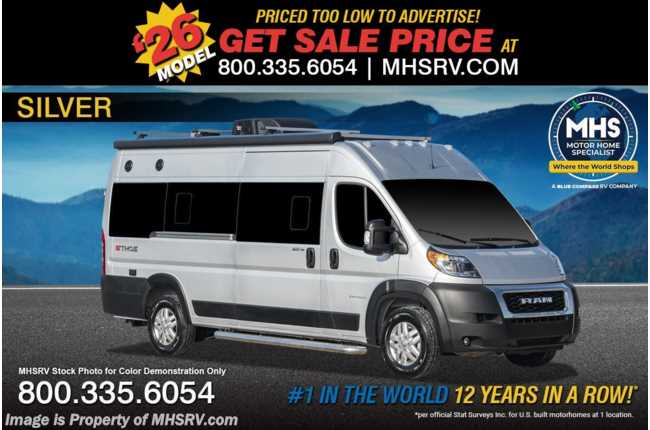 2026 Entegra Coach Ethos 20E RAM® ProMaster RV W/ Pop-Top, Solar, Thule Armless Awning, Winegard, Heated Tanks, &amp; More