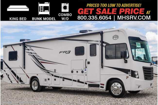 2026 Forest River FR3 35DS Bunk Model RV W/ Theater Seats, King Bed, Combo W/D, Fireplace, Pwr. Pkg. &amp; Much More