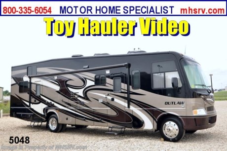 &lt;a href=&quot;http://www.mhsrv.com/thor-motor-coach/&quot;&gt;&lt;img src=&quot;http://www.mhsrv.com/images/sold-thor.jpg&quot; width=&quot;383&quot; height=&quot;141&quot; border=&quot;0&quot; /&gt;&lt;/a&gt; 
Thor Motor Coach Outlaw Toy Hauler motorhome sold to Texas on 5/18/12.