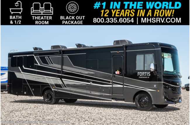 2026 Fleetwood Fortis 36T Bath &amp; 1/2 Media Room RV W/ 26K Chassis,  Blackout Pkg., Outside Kitchenette, Power Drivers Seat, Collision Mitigation &amp; More!
