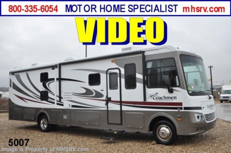 &lt;a href=&quot;http://www.mhsrv.com/coachmen-rv/&quot;&gt;&lt;img src=&quot;http://www.mhsrv.com/images/sold-coachmen.jpg&quot; width=&quot;383&quot; height=&quot;141&quot; border=&quot;0&quot; /&gt;&lt;/a&gt;

&lt;object width=&quot;400&quot; height=&quot;300&quot;&gt;&lt;param name=&quot;movie&quot; value=&quot;http://www.youtube.com/v/MiSZazxdebI?version=3&amp;amp;hl=en_US&quot;&gt;&lt;/param&gt;&lt;param name=&quot;allowFullScreen&quot; value=&quot;true&quot;&gt;&lt;/param&gt;&lt;param name=&quot;allowscriptaccess&quot; value=&quot;always&quot;&gt;&lt;/param&gt;&lt;embed src=&quot;http://www.youtube.com/v/MiSZazxdebI?version=3&amp;amp;hl=en_US&quot; type=&quot;application/x-shockwave-flash&quot; width=&quot;400&quot; height=&quot;300&quot; allowscriptaccess=&quot;always&quot; allowfullscreen=&quot;true&quot;&gt;&lt;/embed&gt;&lt;/object&gt; /TX 8/8/12/ MSRP $111,144. New 2012 Coachmen Mirada. Model 34BH Bunk House RV W/2 Slides. This RV measures approximately 34 feet 9 inches in length. Optional equipment includes Cognac Maple wood package, partial paint exterior, 2nd auxiliary battery, valve stem extensions, TV/DVD players for bunk beds, back-up camera, side cameras, power heated mirror, power patio awning &amp; Travel Easy Roadside Assistance. A few Mirada standards include a V-10 Ford, automatic leveling system, slide-out room awnings, 6.5 generator, Corian kitchen counter and sink covers, LCD TVs, (2) roof A/C units, roof ladder, large microwave &amp; much more. CALL MOTOR HOME SPECIALIST at 800-335-6054 or Visit MHSRV .com FOR ADDITONAL PHOTOS, DETAILS AND VIDEOS. &lt;object width=&quot;400&quot; height=&quot;300&quot;&gt;&lt;param name=&quot;movie&quot; value=&quot;http://www.youtube.com/v/TFA3swroI9w?version=3&amp;amp;hl=en_US&quot;&gt;&lt;/param&gt;&lt;param name=&quot;allowFullScreen&quot; value=&quot;true&quot;&gt;&lt;/param&gt;&lt;param name=&quot;allowscriptaccess&quot; value=&quot;always&quot;&gt;&lt;/param&gt;&lt;embed src=&quot;http://www.youtube.com/v/TFA3swroI9w?version=3&amp;amp;hl=en_US&quot; type=&quot;application/x-shockwave-flash&quot; width=&quot;400&quot; height=&quot;300&quot; allowscriptaccess=&quot;always&quot; allowfullscreen=&quot;true&quot;&gt;&lt;/embed&gt;&lt;/object&gt;