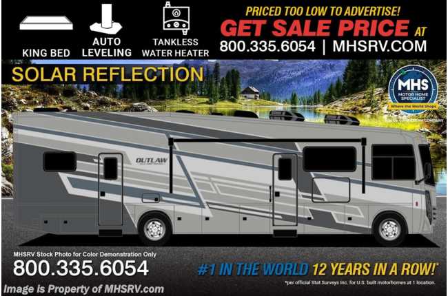 2026 Thor Motor Coach Outlaw Wild West Edition 38K Toy Hauler RV W/ 50 State Onan Gen., King Bed, Auto Leveling, Tankless Water Heater, FBP &amp; More