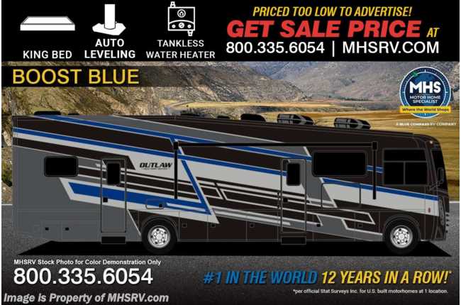 2026 Thor Motor Coach Outlaw Wild West Edition 38K Toy Hauler RV W/ 50 State Onan Gen., King Bed, Auto Leveling, Tankless Water Heater, FBP &amp; More