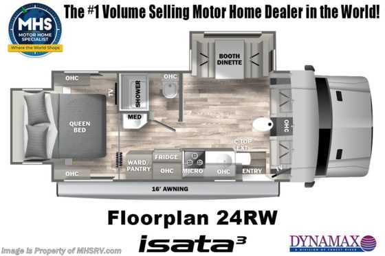 2026 Dynamax Corp Isata 3 Series 24TW AWD Sprinter Diesel RV W/ Black Alum. Wheels, OH Loft &amp; More Floorplan