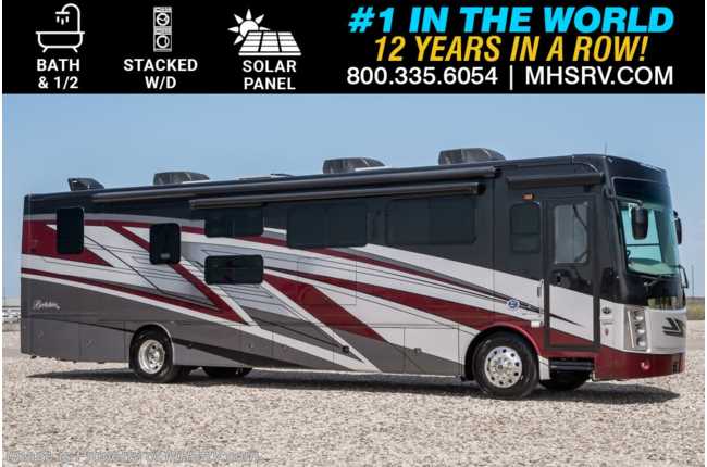 2026 Forest River Berkshire XL 40C Bath &amp; 1/2 Bunk House RV W/ Stack W/D, Electric Power Cord Reel, Solar, Fireplace &amp; More