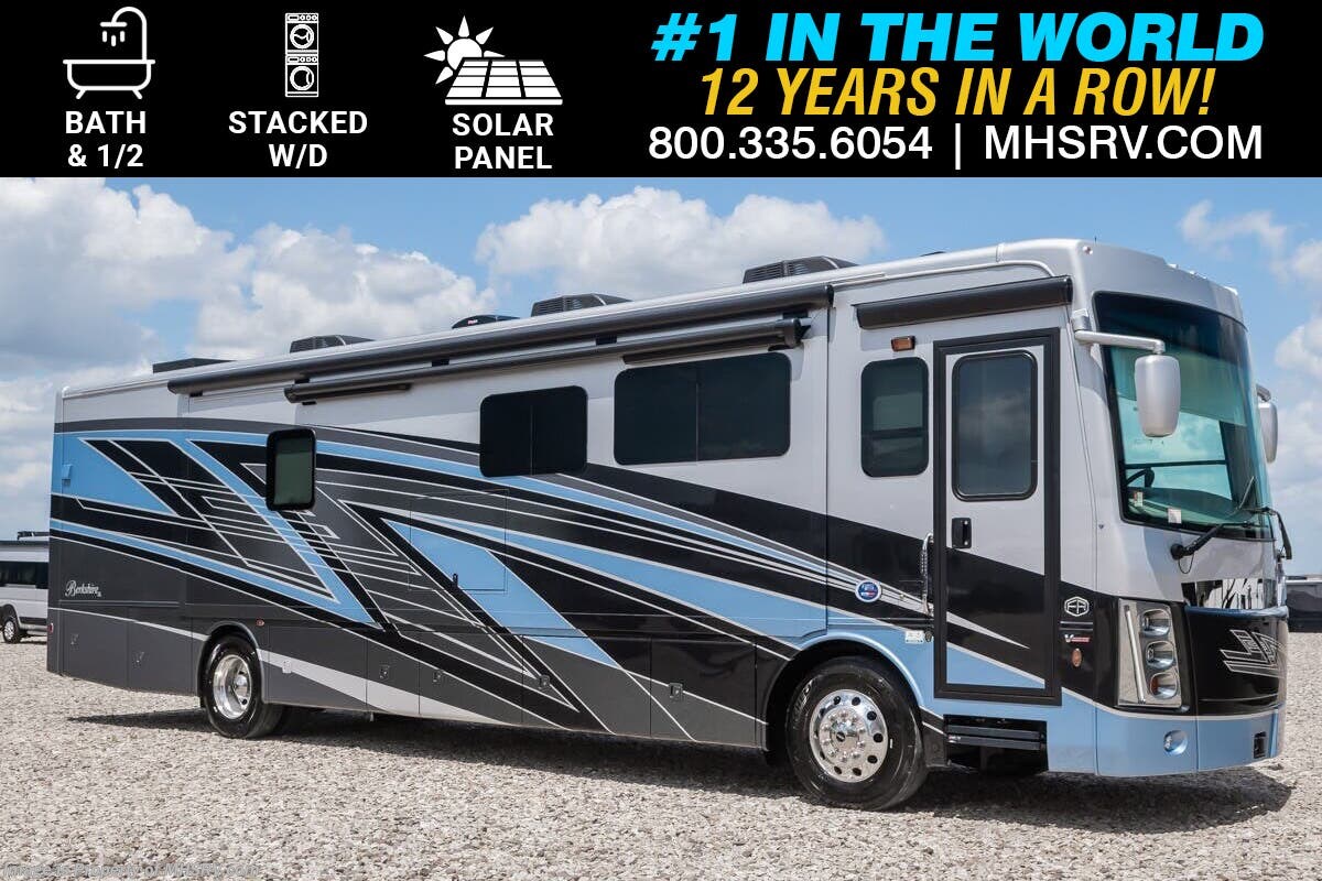 2026 Forest River Berkshire XL 40H Bath &amp; 1/2 RV W/ Stack W/D, Electric Power Cord Reel, Solar, Fireplace &amp; More