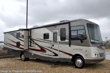 &lt;a href=&quot;http://www.mhsrv.com/coachmen-rv/&quot;&gt;&lt;img src=&quot;http://www.mhsrv.com/images/sold-coachmen.jpg&quot; width=&quot;383&quot; height=&quot;141&quot; border=&quot;0&quot; /&gt;&lt;/a&gt;
Mirada motorhome by Coachmen RV / TX 7/27/12. /
&lt;object width=&quot;400&quot; height=&quot;300&quot;&gt;&lt;param name=&quot;movie&quot; value=&quot;http://www.youtube.com/v/SBqi8PKYWdo?version=3&amp;amp;hl=en_US&quot;&gt;&lt;/param&gt;&lt;param name=&quot;allowFullScreen&quot; value=&quot;true&quot;&gt;&lt;/param&gt;&lt;param name=&quot;allowscriptaccess&quot; value=&quot;always&quot;&gt;&lt;/param&gt;&lt;embed src=&quot;http://www.youtube.com/v/SBqi8PKYWdo?version=3&amp;amp;hl=en_US&quot; type=&quot;application/x-shockwave-flash&quot; width=&quot;400&quot; height=&quot;300&quot; allowscriptaccess=&quot;always&quot; allowfullscreen=&quot;true&quot;&gt;&lt;/embed&gt;&lt;/object&gt;$2,000 VISA Gift Card with purchase. Offer Ends 8/31/12. MSRP $124,441. New 2012 Coachmen Mirada: Model 34BH. This Bunk House RV measures approximately 34 feet 9 inches in length. Optional equipment includes the Cognac Maple wood package, full body exterior paint, a second auxiliary battery, valve stem extensions, TV/DVD/Radio in bunks, separate DVD player in bedroom, television upgrade (40 inch in LR &amp; 26 inch in BR), back-up camera, 5500 Onan generator, dual pane glass, side cameras, power &amp; heated mirrors, power awning, outside entertainment center with LCD TV, Diamond Shield front paint protection, Travel Easy Roadside Assistance &amp; RVID. The new 2012 Mirada also features a V-10 Ford, automatic leveling system, 1-piece windshield and much more. CALL MOTOR HOME SPECIALIST at 800-335-6054 or VISIT MHSRV .com FOR ADDITONAL PHOTOS, DETAILS, BROCHURE, FACTORY WINDOW STICKER, VIDEOS &amp; MORE. &lt;object width=&quot;400&quot; height=&quot;300&quot;&gt;&lt;param name=&quot;movie&quot; value=&quot;http://www.youtube.com/v/TFA3swroI9w?version=3&amp;amp;hl=en_US&quot;&gt;&lt;/param&gt;&lt;param name=&quot;allowFullScreen&quot; value=&quot;true&quot;&gt;&lt;/param&gt;&lt;param name=&quot;allowscriptaccess&quot; value=&quot;always&quot;&gt;&lt;/param&gt;&lt;embed src=&quot;http://www.youtube.com/v/TFA3swroI9w?version=3&amp;amp;hl=en_US&quot; type=&quot;application/x-shockwave-flash&quot; width=&quot;400&quot; height=&quot;300&quot; allowscriptaccess=&quot;always&quot; allowfullscreen=&quot;true&quot;&gt;&lt;/embed&gt;&lt;/object&gt;