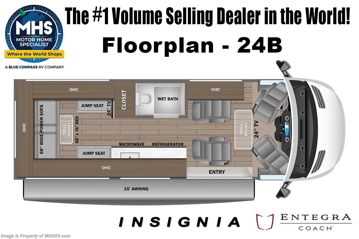 Floorplan of 2026 Entegra Coach Insignia 24B