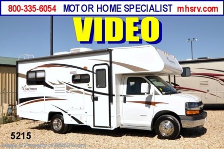&lt;a href=&quot;http://www.mhsrv.com/coachmen-rv/&quot;&gt;&lt;img src=&quot;http://www.mhsrv.com/images/sold-coachmen.jpg&quot; width=&quot;383&quot; height=&quot;141&quot; border=&quot;0&quot; /&gt;&lt;/a&gt;

&lt;object width=&quot;400&quot; height=&quot;300&quot;&gt;&lt;param name=&quot;movie&quot; value=&quot;http://www.youtube.com/v/RqNmQzNdFZ8?version=3&amp;amp;hl=en_US&quot;&gt;&lt;/param&gt;&lt;param name=&quot;allowFullScreen&quot; value=&quot;true&quot;&gt;&lt;/param&gt;&lt;param name=&quot;allowscriptaccess&quot; value=&quot;always&quot;&gt;&lt;/param&gt;&lt;embed src=&quot;http://www.youtube.com/v/RqNmQzNdFZ8?version=3&amp;amp;hl=en_US&quot; type=&quot;application/x-shockwave-flash&quot; width=&quot;400&quot; height=&quot;300&quot; allowscriptaccess=&quot;always&quot; allowfullscreen=&quot;true&quot;&gt;&lt;/embed&gt;&lt;/object&gt; MSRP $73,507. New 2013 Coachmen Freelander: Model 21QB: /FL 9/24/12/ This Class C RV measures approximately 23 feet 11 inches in length and features a large U-Shaped dinette. Options include stainless steel wheel inserts, large LCD TV w/DVD player, rear ladder, Travel easy Roadside Assistance, child safety net &amp; ladder, heated tanks, back-up camera &amp; monitor, power patio awning, 50 gallon fresh water, 5,000lb hitch, high gloss fiberglass sidewalls, glass door shower, generator, large rear bed and the beautiful Brazilian Cherry wood package. The Coachmen Freelander RV also features a Chevy 4500 series chassis, 6.0L Vortec V-8, 6-speed automatic transmission, the Azdel Super-Lite composite sidewalls and more. Motor Home Specialist IS THE #1 VOLUME SELLING DEALER IN THE WORLD with 1 LOCATION! CALL MOTOR HOME SPECIALIST at 800-335-6054 or VISIT MHSRV .com FOR ADDITIONAL PHOTOS, DETAILS, FACTORY WINDOW STICKER, BROCHURE, VIDEOS &amp; MORE.