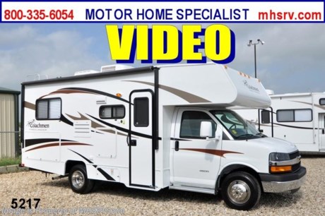 &lt;a href=&quot;http://www.mhsrv.com/coachmen-rv/&quot;&gt;&lt;img src=&quot;http://www.mhsrv.com/images/sold-coachmen.jpg&quot; width=&quot;383&quot; height=&quot;141&quot; border=&quot;0&quot; /&gt;&lt;/a&gt; YEAR END CLOSE OUT! Best Prices of the Year + $2,000 Visa Gift Card with Purchase &amp; MHSRV will donate $1,000 to Cook Children&#39;s Hospital Starting Oct. 16th - Dec. 29th, 2012. /CT 11/14/12/ &lt;object width=&quot;400&quot; height=&quot;300&quot;&gt;&lt;param name=&quot;movie&quot; value=&quot;http://www.youtube.com/v/RqNmQzNdFZ8?version=3&amp;amp;hl=en_US&quot;&gt;&lt;/param&gt;&lt;param name=&quot;allowFullScreen&quot; value=&quot;true&quot;&gt;&lt;/param&gt;&lt;param name=&quot;allowscriptaccess&quot; value=&quot;always&quot;&gt;&lt;/param&gt;&lt;embed src=&quot;http://www.youtube.com/v/RqNmQzNdFZ8?version=3&amp;amp;hl=en_US&quot; type=&quot;application/x-shockwave-flash&quot; width=&quot;400&quot; height=&quot;300&quot; allowscriptaccess=&quot;always&quot; allowfullscreen=&quot;true&quot;&gt;&lt;/embed&gt;&lt;/object&gt;  MSRP $73,507. New 2013 Coachmen Freelander: Model 21QB: This Class C RV measures approximately 23 feet 11 inches in length and features a large U-Shaped dinette. Options include stainless steel wheel inserts, large LCD TV w/DVD player, rear ladder, Travel easy Roadside Assistance, child safety net &amp; ladder, heated tanks, back-up camera &amp; monitor, power patio awning, 50 gallon fresh water, 5,000lb hitch, high gloss fiberglass sidewalls, glass door shower, generator, large rear bed and the beautiful Brazilian Cherry wood package. The Coachmen Freelander RV also features a Chevy 4500 series chassis, 6.0L Vortec V-8, 6-speed automatic transmission, the Azdel Super-Lite composite sidewalls and more. Motor Home Specialist IS THE #1 VOLUME SELLING DEALER IN THE WORLD with 1 LOCATION! CALL MOTOR HOME SPECIALIST at 800-335-6054 or VISIT MHSRV .com FOR ADDITIONAL PHOTOS, DETAILS, FACTORY WINDOW STICKER, BROCHURE, VIDEOS &amp; MORE.