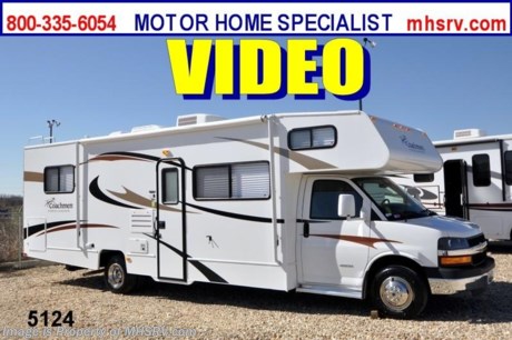 &lt;a href=&quot;http://www.mhsrv.com/coachmen-rv/&quot;&gt;&lt;img src=&quot;http://www.mhsrv.com/images/sold-coachmen.jpg&quot; width=&quot;383&quot; height=&quot;141&quot; border=&quot;0&quot; /&gt;&lt;/a&gt;
/NJ 8/8/12 /
&lt;object width=&quot;400&quot; height=&quot;300&quot;&gt;&lt;param name=&quot;movie&quot; value=&quot;http://www.youtube.com/v/RqNmQzNdFZ8?version=3&amp;amp;hl=en_US&quot;&gt;&lt;/param&gt;&lt;param name=&quot;allowFullScreen&quot; value=&quot;true&quot;&gt;&lt;/param&gt;&lt;param name=&quot;allowscriptaccess&quot; value=&quot;always&quot;&gt;&lt;/param&gt;&lt;embed src=&quot;http://www.youtube.com/v/RqNmQzNdFZ8?version=3&amp;amp;hl=en_US&quot; type=&quot;application/x-shockwave-flash&quot; width=&quot;400&quot; height=&quot;300&quot; allowscriptaccess=&quot;always&quot; allowfullscreen=&quot;true&quot;&gt;&lt;/embed&gt;&lt;/object&gt;
***DEALER TEST DRIVE DEMO*** SPECIAL DISCOUNT!
MSRP $73,571. New 2012 Coachmen Freelander: Model 28QB. This Class C RV measures approximately 30 feet 9 inches in length and features a tremendous amount of living &amp; storage area. Options include stainless steel wheel inserts, large LCD TV w/DVD player, rear ladder, Travel easy Roadside Assistance, child safety net &amp; ladder, heated tank pads and the beautiful Brazilian Cherry wood package. The Coachmen Freelander RV also features a Chevy 4500 series chassis, 6.0L Vortec V-8, 6-speed automatic transmission, 57 gallon fuel tank, the Azdel SuperLite composite sidewalls and more. Motor Home Specialist IS THE #1 VOLUME SELLING DEALER IN THE WORLD with 1 LOCATION! CALL MOTOR HOME SPECIALIST at 800-335-6054 or VISIT MHSRV .com FOR ADDITIONAL PHOTOS, DETAILS, FACTORY WINDOW STICKER, BROCHURE, VIDEOS &amp; MORE.