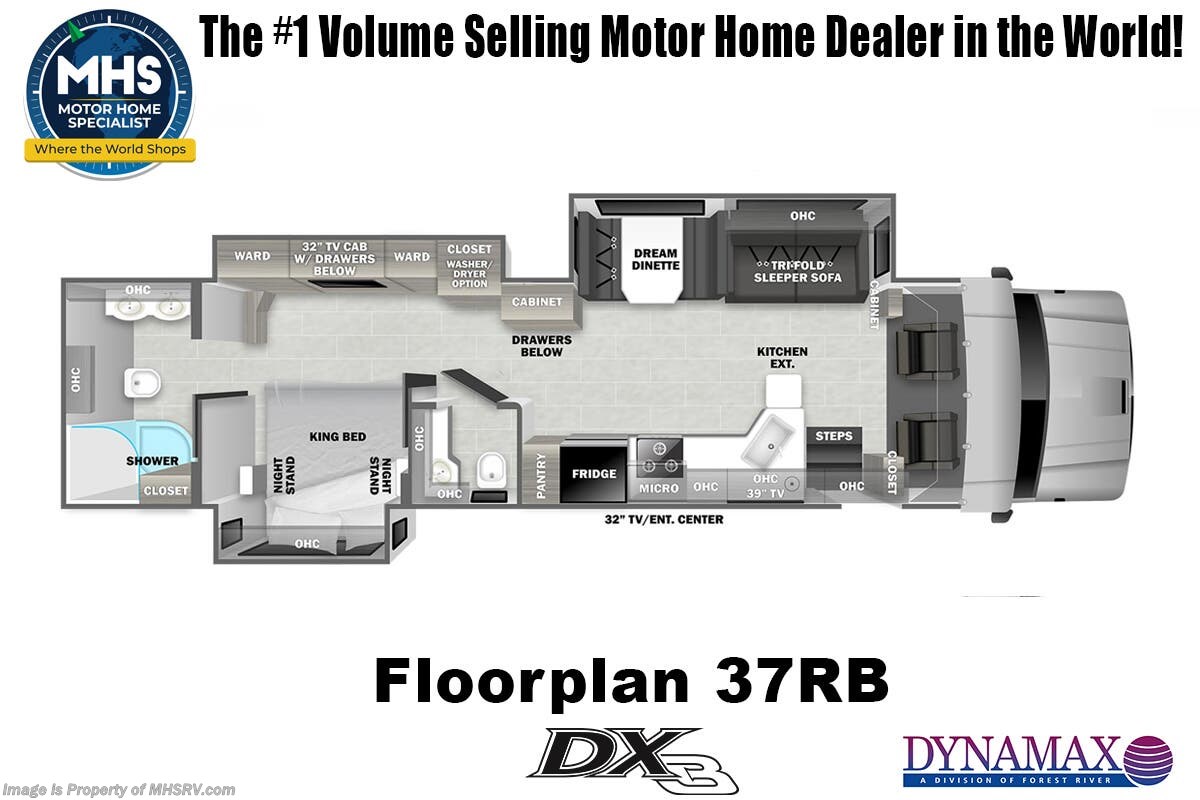 Floorplan of 2026 Dynamax Corp DX3 37RB