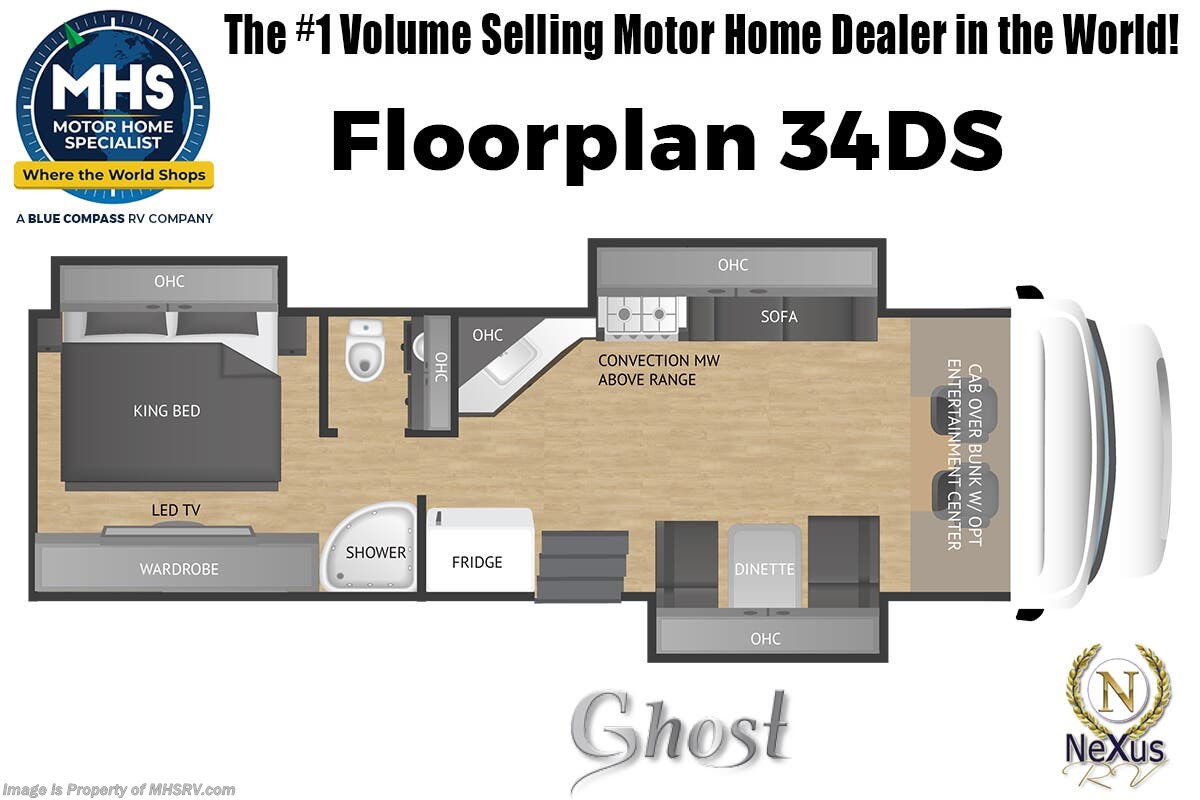 Floorplan of 2026 Nexus Ghost 34DS