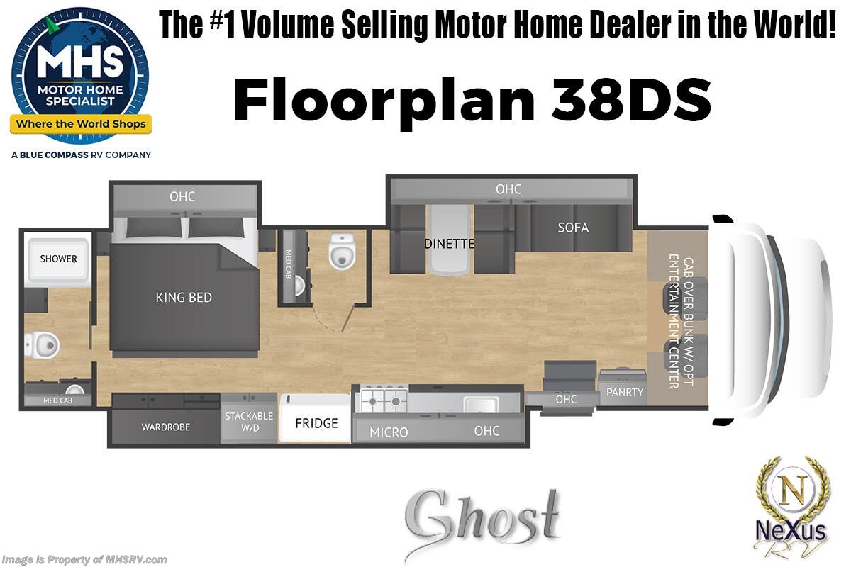 Floorplan of 2026 Nexus Ghost 38DS