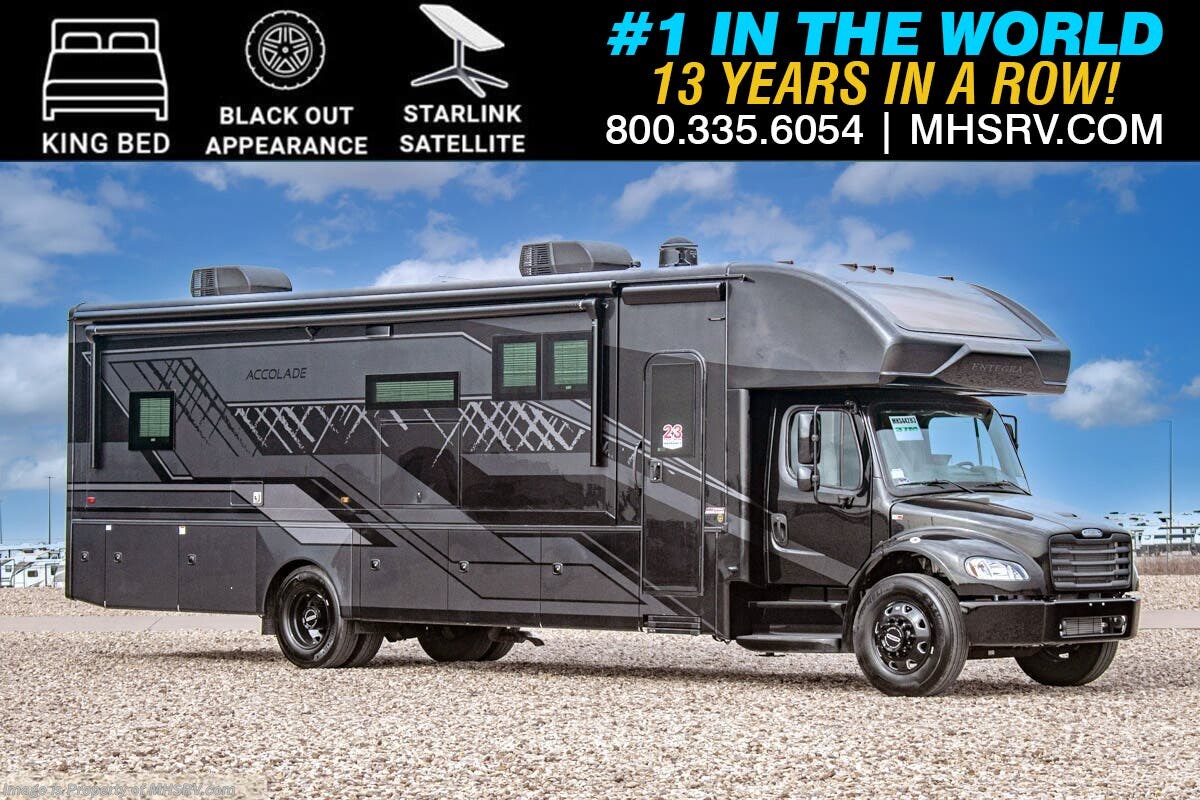 2026 Entegra Coach Accolade 37M Super C W/ King Bed, Blackout Appearance, Starlink, Theater Seats, Slide Out Tray &amp; More