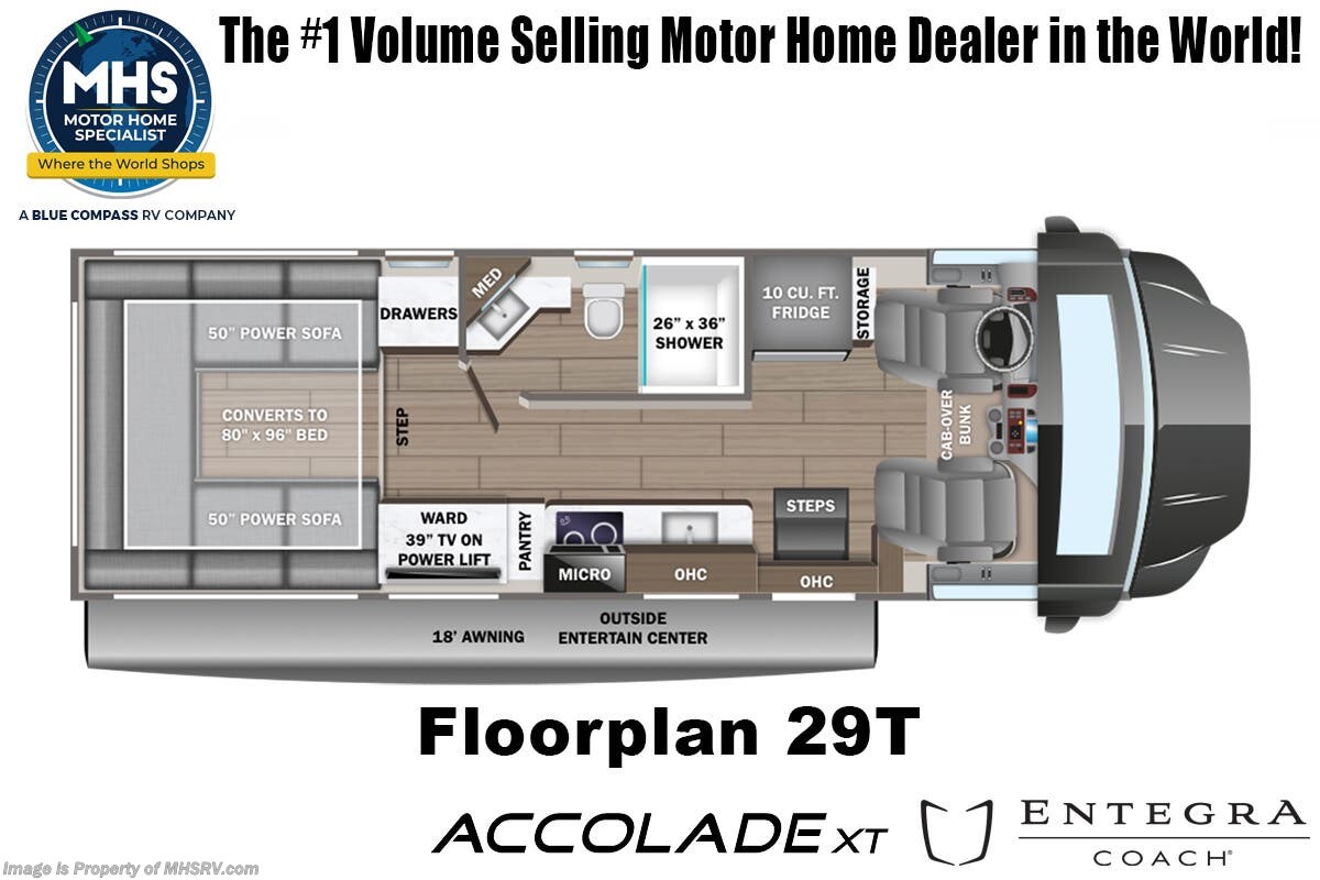 Floorplan of 2026 Entegra Coach Accolade XT 29T