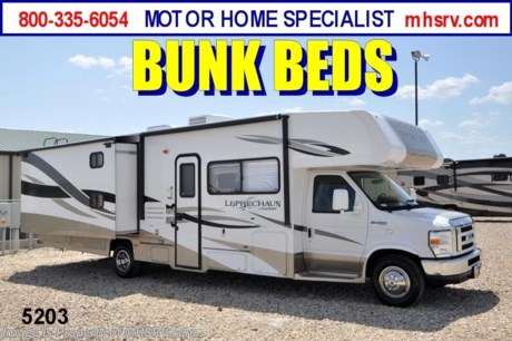 &lt;a href=&quot;http://www.mhsrv.com/coachmen-rv/&quot;&gt;&lt;img src=&quot;http://www.mhsrv.com/images/sold-coachmen.jpg&quot; width=&quot;383&quot; height=&quot;141&quot; border=&quot;0&quot; /&gt;&lt;/a&gt;
TX 7/12/12.

&lt;object width=&quot;400&quot; height=&quot;300&quot;&gt;&lt;param name=&quot;movie&quot; value=&quot;http://www.youtube.com/v/SBqi8PKYWdo?version=3&amp;amp;hl=en_US&quot;&gt;&lt;/param&gt;&lt;param name=&quot;allowFullScreen&quot; value=&quot;true&quot;&gt;&lt;/param&gt;&lt;param name=&quot;allowscriptaccess&quot; value=&quot;always&quot;&gt;&lt;/param&gt;&lt;embed src=&quot;http://www.youtube.com/v/SBqi8PKYWdo?version=3&amp;amp;hl=en_US&quot; type=&quot;application/x-shockwave-flash&quot; width=&quot;400&quot; height=&quot;300&quot; allowscriptaccess=&quot;always&quot; allowfullscreen=&quot;true&quot;&gt;&lt;/embed&gt;&lt;/object&gt;$2,000 VISA Gift Card with purchase. Offer Ends 8/31/12. &lt;object width=&quot;400&quot; height=&quot;300&quot;&gt;&lt;param name=&quot;movie&quot; value=&quot;http://www.youtube.com/v/_cfHrOjIfJo?version=3&amp;amp;hl=en_US&quot;&gt;&lt;/param&gt;&lt;param name=&quot;allowFullScreen&quot; value=&quot;true&quot;&gt;&lt;/param&gt;&lt;param name=&quot;allowscriptaccess&quot; value=&quot;always&quot;&gt;&lt;/param&gt;&lt;embed src=&quot;http://www.youtube.com/v/_cfHrOjIfJo?version=3&amp;amp;hl=en_US&quot; type=&quot;application/x-shockwave-flash&quot; width=&quot;400&quot; height=&quot;300&quot; allowscriptaccess=&quot;always&quot; allowfullscreen=&quot;true&quot;&gt;&lt;/embed&gt;&lt;/object&gt; #1 Coachmen RV Dealer in the World With 1 Location! MSRP $98,005. New 2013 Coachmen Leprechaun. Model 320BHF. This Luxury Class C RV measures approximately 32 feet 6 inches in length. Options include Beautiful Partial Paint, exterior entertainment center, dual coach batteries, Entertainment package, air assist suspension, tank heaters, side view cameras, 4000 Onan generator, convection microwave, rear ladder, front bunk ladder &amp; child restraint system, Travel Easy Roadside Assistance and the Leprechaun XL Package which includes Upgraded Ultra Leather Sofa, 2-Tone Ultra Leather Seat Covers, Wood Grain Dash Appliqu&#233;, Cab-over Privacy Curtain (N/A with Front Entertainment Center), Gloss Black Refrigerator Insert Panels, Bathroom Medicine Cabinet with Makeup Light &amp; Mirror, Upgrade Countertops with Under-mount Composite Sink, Composite Lids for Trunk Boxes in Exterior &quot;Warehouse&quot; Storage Compartment, Molded Fiberglass Front Cap, Fiberglass Style Bezel at Top of Rear Exterior Wall, Painted Bumper, Molded Fiberglass Running Boards with Wheel Well Flair, Upgraded Kitchen Faucet &amp; Upgraded Bathroom Faucet. The Coachmen Leprechaun 320BHF RV also features one the most impressive lists of standard equipment in the RV industry including a Ford Triton V-10 engine, E-450 Super Duty chassis, power awning, slide-out awning toppers, home stereo system, LCD back-up monitor and more. CALL MOTOR HOME SPECIALIST at 800-335-6054 or VISIT MHSRV .com FOR ADDITONAL PHOTOS, DETAILS, BROCHURE, FACTORY WINDOW STICKER, VIDEOS &amp; MORE. &lt;object width=&quot;400&quot; height=&quot;300&quot;&gt;&lt;param name=&quot;movie&quot; value=&quot;http://www.youtube.com/v/TFA3swroI9w?version=3&amp;amp;hl=en_US&quot;&gt;&lt;/param&gt;&lt;param name=&quot;allowFullScreen&quot; value=&quot;true&quot;&gt;&lt;/param&gt;&lt;param name=&quot;allowscriptaccess&quot; value=&quot;always&quot;&gt;&lt;/param&gt;&lt;embed src=&quot;http://www.youtube.com/v/TFA3swroI9w?version=3&amp;amp;hl=en_US&quot; type=&quot;application/x-shockwave-flash&quot; width=&quot;400&quot; height=&quot;300&quot; allowscriptaccess=&quot;always&quot; allowfullscreen=&quot;true&quot;&gt;&lt;/embed&gt;&lt;/object&gt;