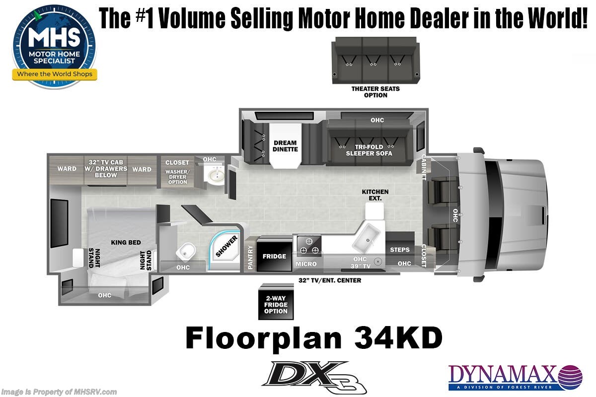 Floorplan of 2026 Dynamax Corp DX3 34KD