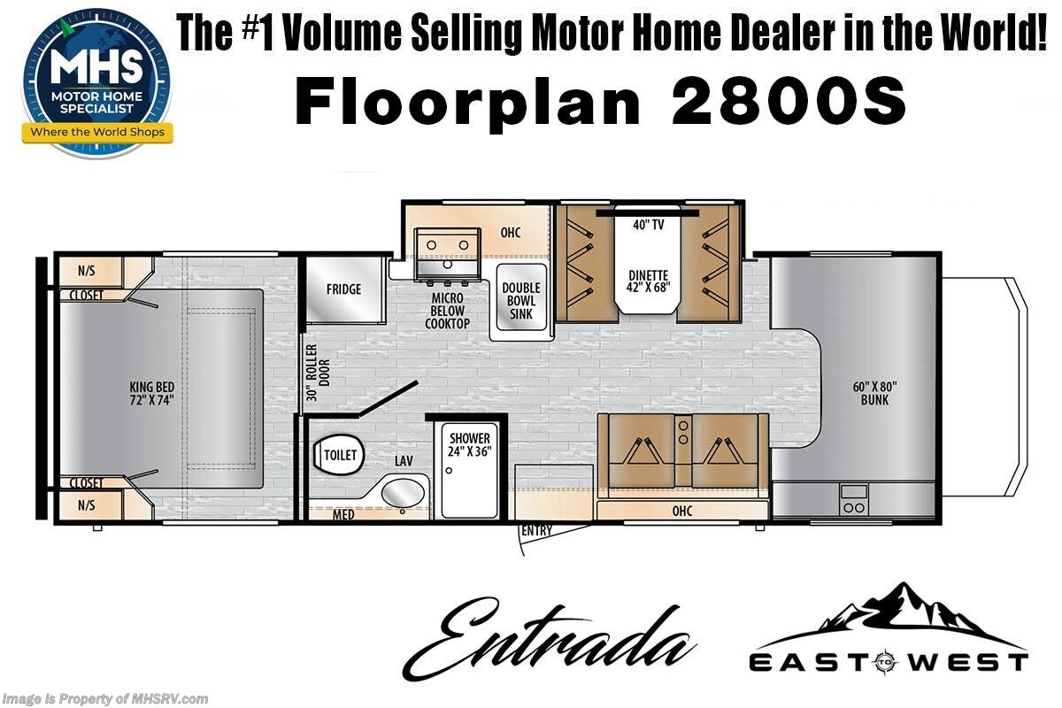 2026 East to West Entrada 2800S - New Class C For Sale by Motor Home Specialist in Alvarado, Texas features Slideout