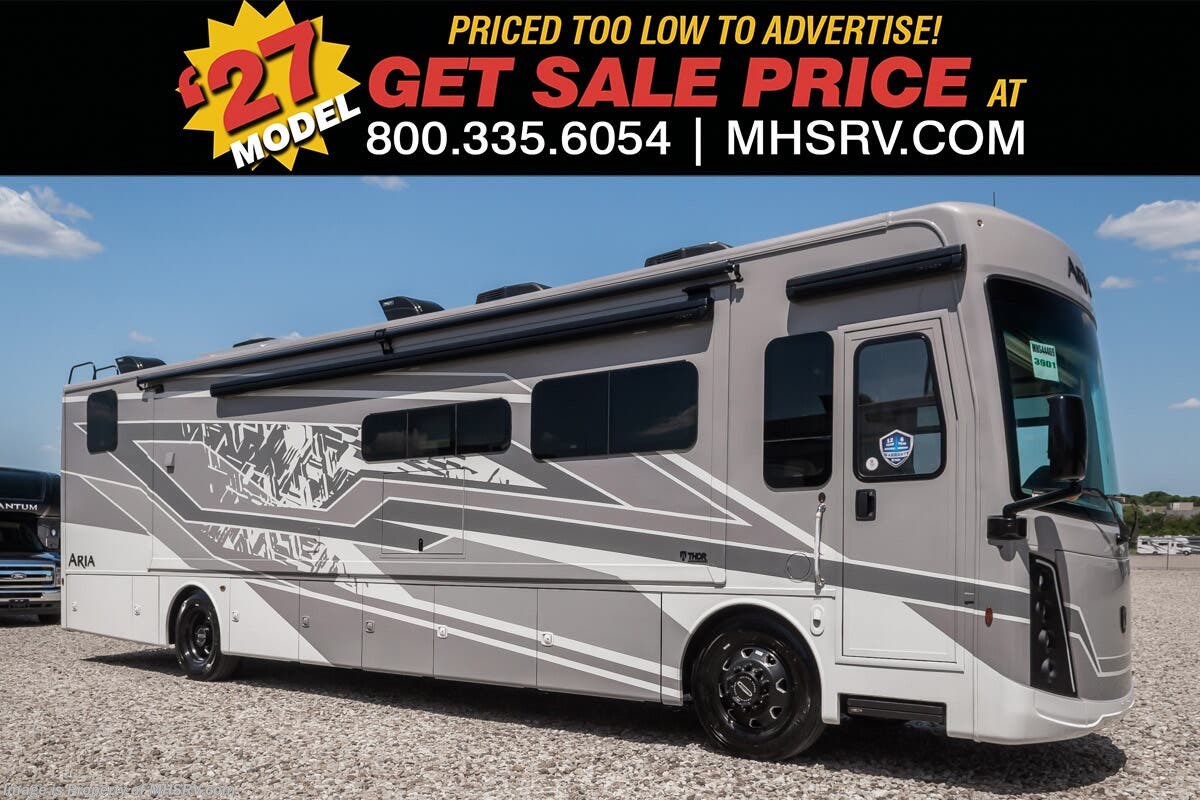 2027 Thor Motor Coach Aria 3901 Bath &amp; 1/2 360HP Diesel RV W/ Solar, Theater Seats, Fireplace &amp; More
