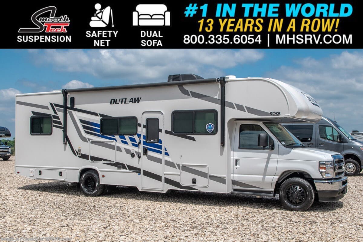 2027 Thor Motor Coach Outlaw Toy Hauler 29J Toy Hauler W/ SmoothTECH Suspension, Child Safety Net, Dual Sofa, Attic Fan &amp; More!