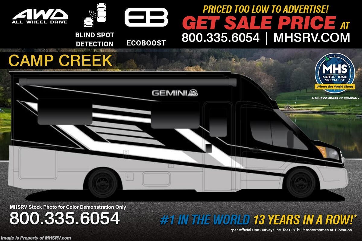 2026 Thor Motor Coach Gemini 24KB All-Wheel Drive (AWD) Luxury B+ EcoBoost® Edition W/ Blind Spot Detection &amp; Much More