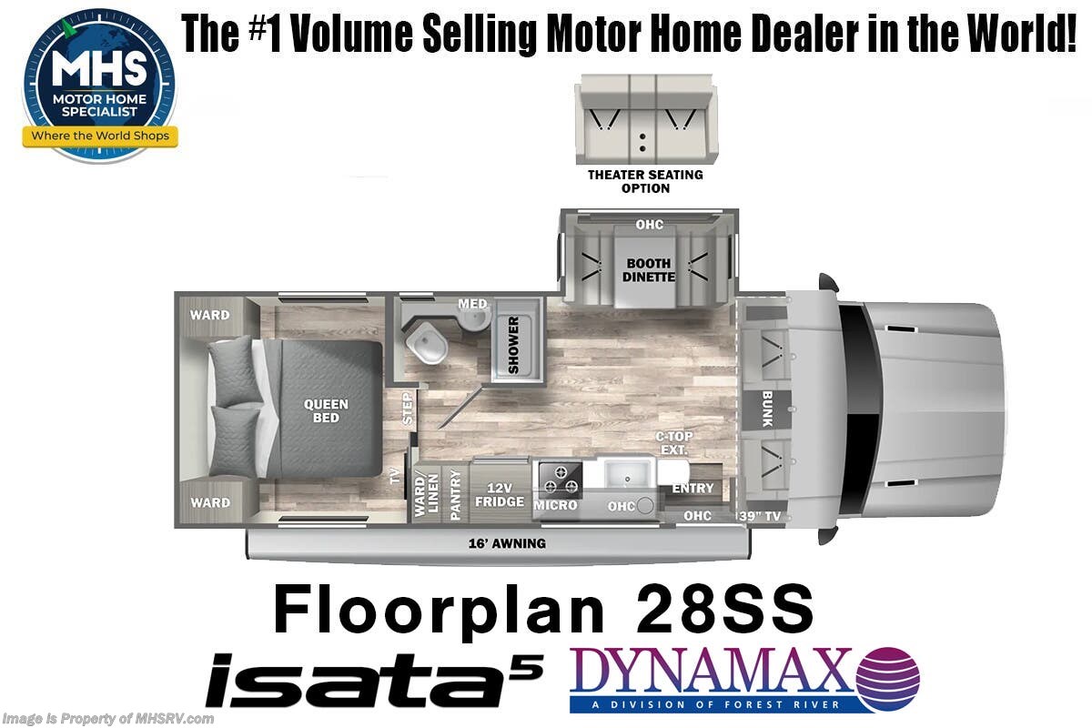 2026 Dynamax Corp Isata 5 Series 28SS - New Class C For Sale by Motor Home Specialist in Alvarado, Texas features Theater Seating