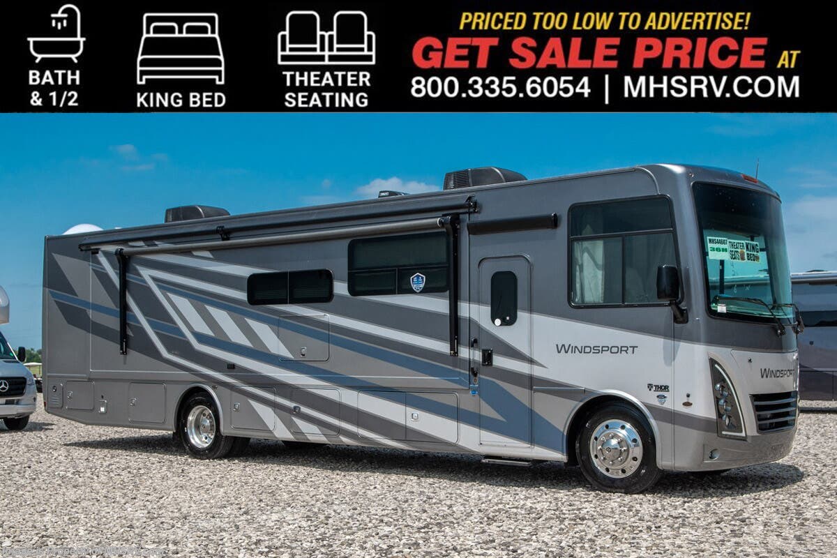 2027 Thor Motor Coach Windsport 36H Bath &amp; 1/2 W/ King Bed, Theater Seats, Fireplace, Ext. TV &amp; More