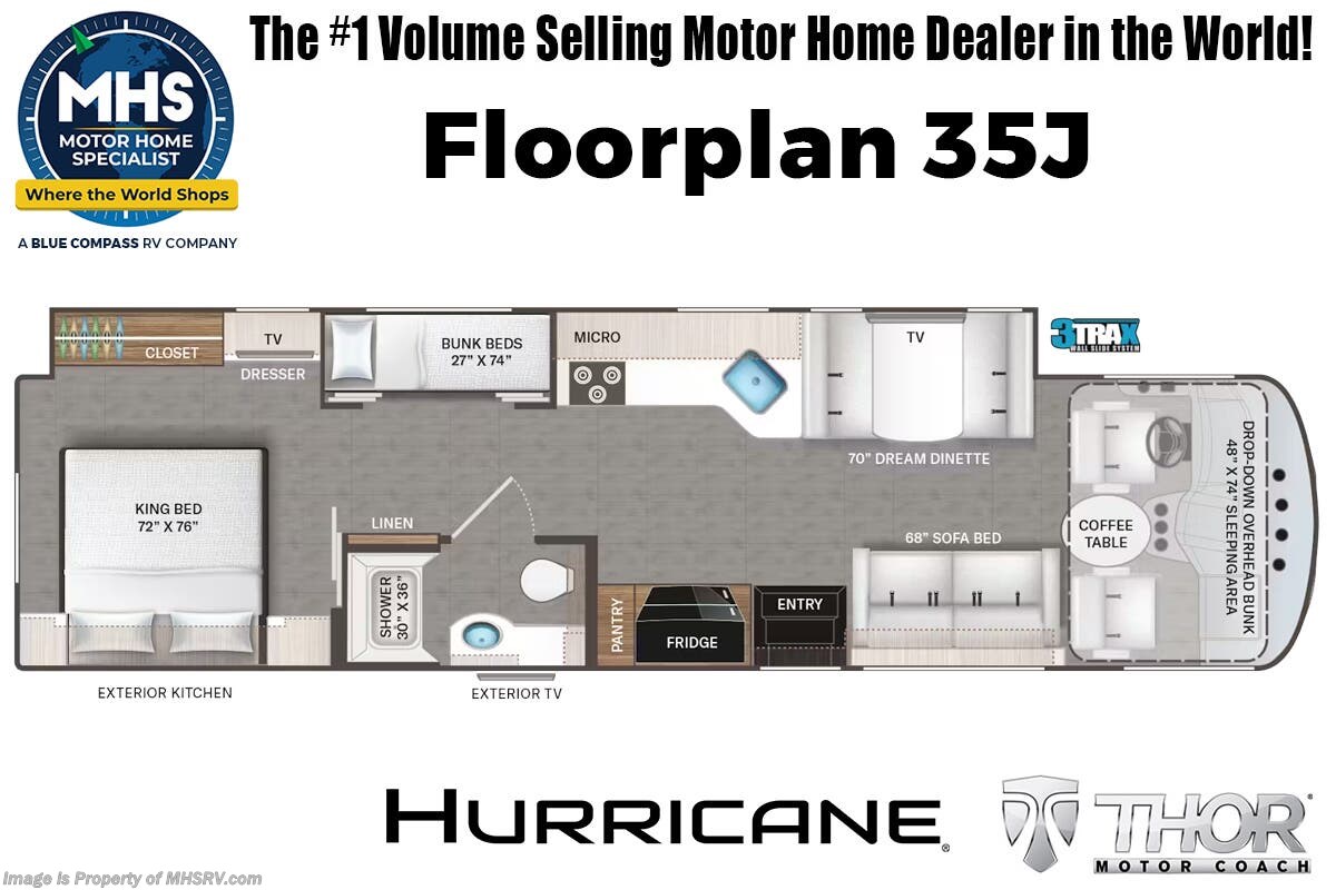 Floorplan of 2027 Thor Motor Coach Windsport 35J